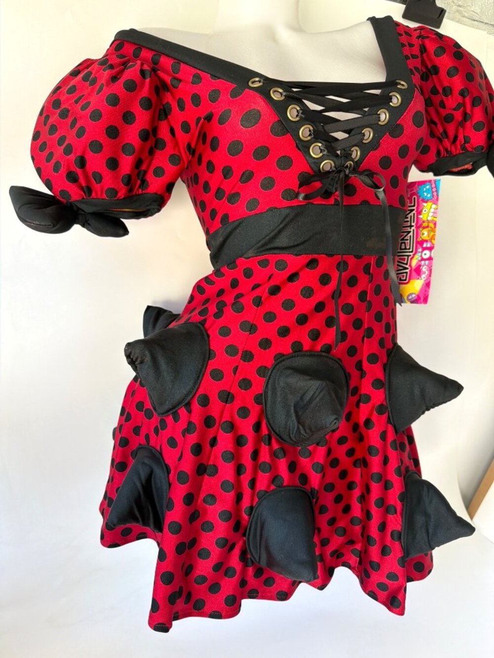 J Valentine Rebel Minnie Mouse Rave Cosplay Costume Dress Size M/L